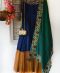 Blue and mustard anarkali