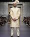 Lvory Gold Silk Sherwani with Bird Motif Embroidery