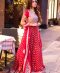 kundanzari heavy red anarkali