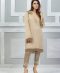 Beige formal kurti with trousers