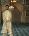 Cream Jamewar Sherwani with Shawl