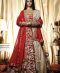 Maroon bridal lehnga with red and ivory dupatta