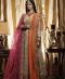 Mint-green-embridered-gown-with-orange-brocade-dupatta