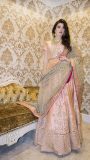 Pink gotta and mirror work lehnga