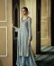 Powder blue heavy embroidered salwar kameez
