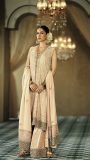 Powder Pink Embroidered Kurta with Sharara