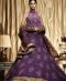 Purple halter top with embroidered lehenga