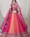 Shades of pink and orange lehnga with dupatta