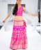 Banarasi handloom weave silk lehnga choli with an organza embroidered jacket