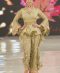 Bell sleved peplum top with embroidered sharara