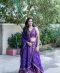 Benarasi weave lehnga choli paired with organza aari work dupatta