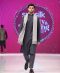 Blue and Grey Wool Kurta and Trouser with Scarf
