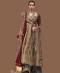 Bridal Peshwas with Maroon Dupatta and Farshi Sharara