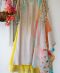 Chanderi straight kurta with flared chanderi pants and constructed dupatta with embroidery,