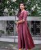 Munga silk Anarkali in brown with hand embroidery