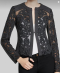 georgette fitted jacket tissue cutwork