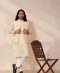 kurta pajama, and waistcoat with fine mirrors embroidery