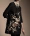 raw silk tunic top With hand-embroidered gold thread work