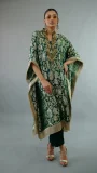 Silk Brocade Kaftan Green