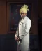 Vista White Sherwani with Matching Inner Suit and Cornsilk Turban