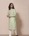Embroidered Soft Green Kurta For Men