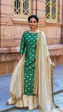 Banarasi Silk Kurta With Sharara by Ritika