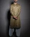 Front Embroidered Flaxen Kurta For Men