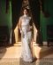 Gown with Azaar pant and Net Dupatta
