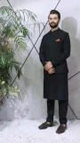 Ink Black Waistcoat For Men