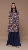 blue chiffon jacket