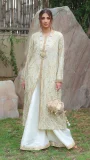 cream white chiffon jacket