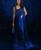 deep blue cosmic saree
