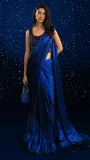 deep blue cosmic saree