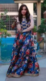 Digital Print Lehenga with Embellished Silk Vest by Huma Adnan
