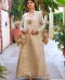 Golden Jamawar Gown by Huma Adnan