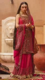 Hot Pink and Champagne Lehnga Kameez by Lajwanti