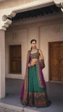 Peacock-Inspired Lehenga with Choli