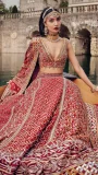 Red Lucknowi Chikan Kari Bridal