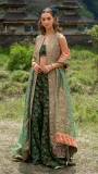 green tube top and sharara pants by Lajwanti