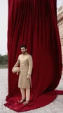 Gold and Beige Elegance Sherwani by Lajwanti