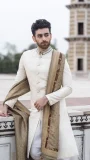 Ivory Chikan Kari Sherwani