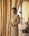 Beige Karandi Silk Sherwani by Lajwanti