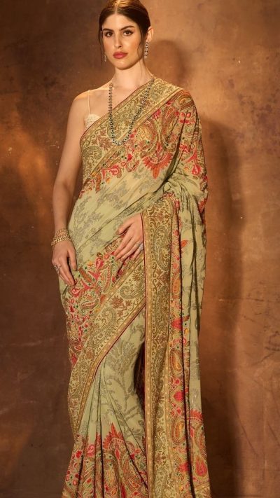 luxurious Kalamkari saree
