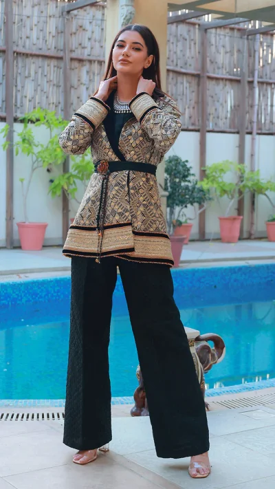 peplum jacket by Huma Adnan