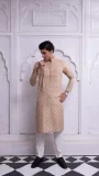 Anchor Embroidered Mens Kurta