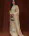 Beige Embroidered Chiffon Gharara