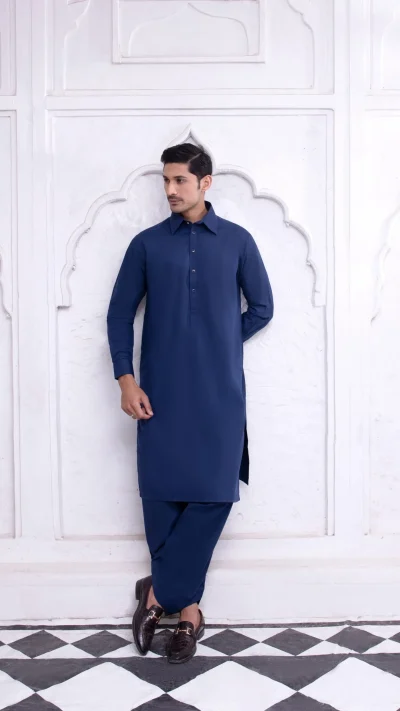 Blue Shalwar Kameez For Men