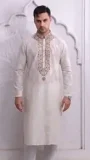 Stylish Off-White Kurta For Men