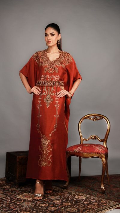 Deep Maroon Kaftan