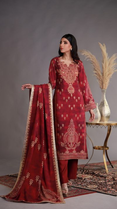 Long Shirt & Trousers with Matching Dupatta